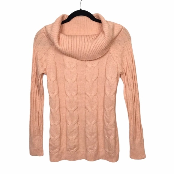 New York & Co Company Soho Jeans Peach Cable Sweater - Picture 1 of 9